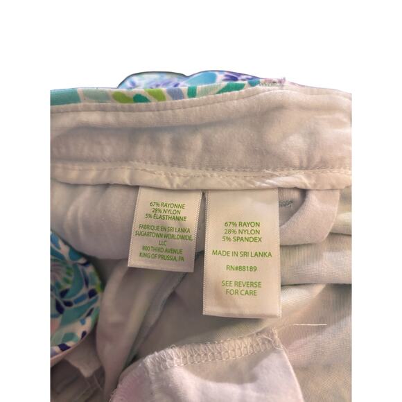 Lilly Pulitzer Callahan Knit Shorts, Blue Ibiza Open Water Print, Size 6 - Picture 3 of 4